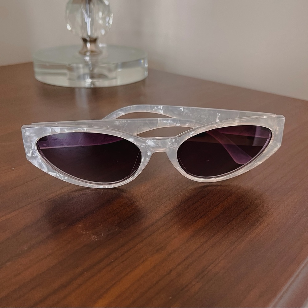 White retro sunglasses